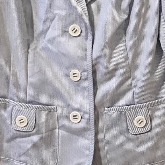 Abbie Mags Blue White Stripe Jacket NWT - Picture 4 of 6